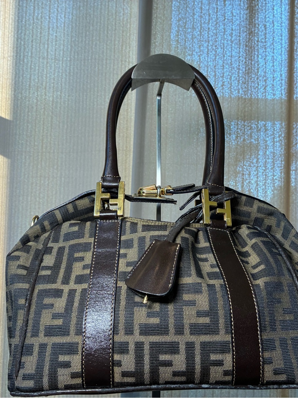 Fendi Brown FF Monogram Satchel